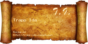 Trapp Ida névjegykártya